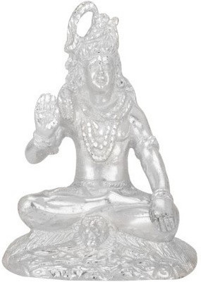 

DivyaMantra Lord Shiva Idol Decorative Showpiece - 18 cm(Aluminium, White)