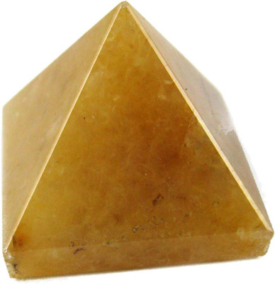 

ShubhBhakti Fengshui Yellow Aventurine Pyramid For Stability, Creativity Decorative Showpiece - 4 cm(Stoneware, Yellow)