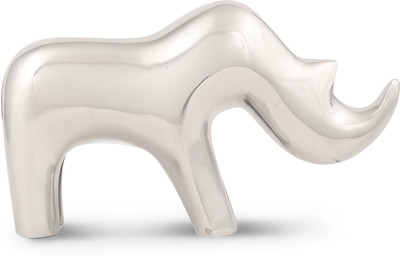 

Bubblewrap Sculpted Rhino Decorative Showpiece - 8.6 cm(Aluminium, Silver)