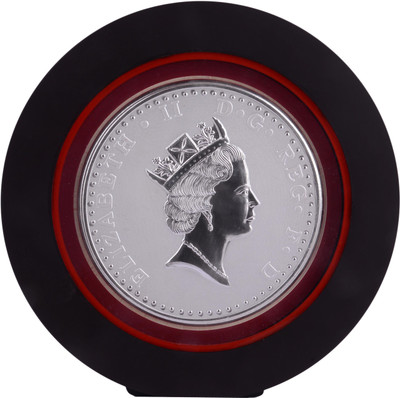 

Siri Creations 999 Pure Silver Queen Elizabeth .Ii With Acralyic Frame Decorative Showpiece - 19.5 cm(Silver, Silver)