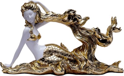 

Saanvi Creations Decorative Showpiece - 49 cm(Polyresin, Gold, White)