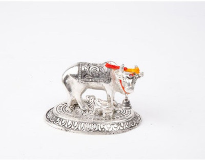 

Friends India Small Nandi Decorative Showpiece - 7 cm(Silver Plated, Silver)