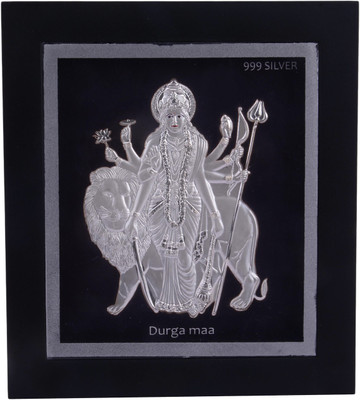 

Siri Creations 999 Pure Silver Durga Matha Acralyic Frame Decorative Showpiece - 15 cm(Silver, Silver)