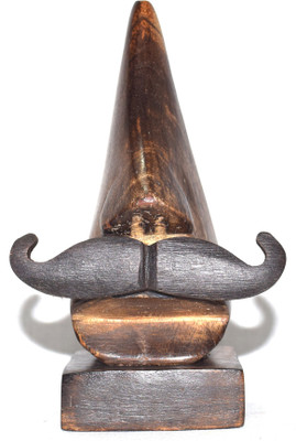 

crafty valley goggle stand Decorative Showpiece - 15 cm(Wooden, Brown)
