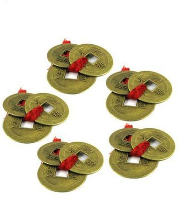 

ShubhBhakti 15 Lucky Coins- Energized Decorative Showpiece - 2.5 cm(Cast Iron, Gold)