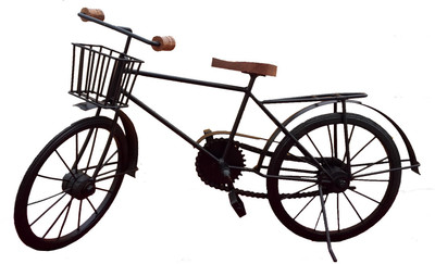 

DivineCrafts Metal Bicycle With Front Basket Decorative Showpiece - 27 cm(Iron, Black)
