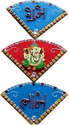 

Chitra Handicraft Ganesh Ji Decorative Showpiece - 32 cm(Paper Mache, Multicolor)