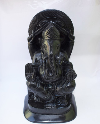 

Pooja Creation Decorative Showpiece - 15 cm(Marble, Black)
