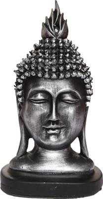 

Heeran Art Buddha Head Idol Statue SLB Decorative Showpiece - 19.5 cm(Polyresin, Silver)