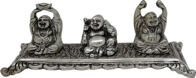 

Jupiter Elite Laughing Buddah (3 pc Set) Decorative Showpiece - 7.62 cm(Aluminium, Silver)