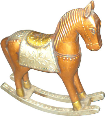 

Jodhpur Art Store Handpainted Rocking Horse Decorative Showpiece - 32 cm(Wooden, Multicolor)