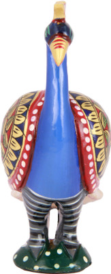 

Adaa Whitewood - Walking Peacock (Height - 4 Inches) Decorative Showpiece - 10 cm(Wooden, Brown)