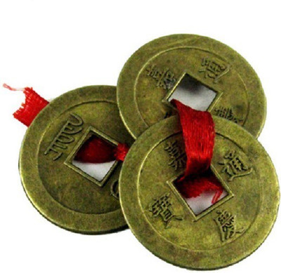 DP Enterprise Feng shui/Vaastu Lucky Coins Set for Wealth & Goodluck Decorative Showpiece  -  2.5 cm(Iron, Gold)