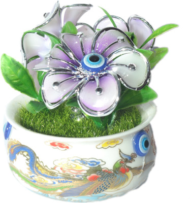 

Creative Gifts Evil Eye Flower Decorative Showpiece - 20.3 cm(Porcelain, Multicolor)