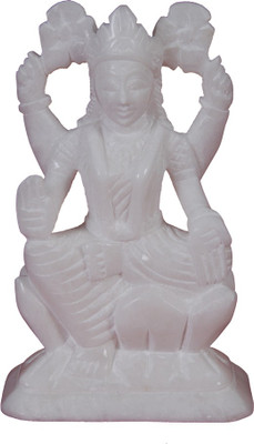 

Kaushal Creation White Marble Laxmi Statue Decorative Showpiece - 8 cm(Marble, White)
