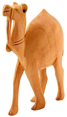 ByCue Decorative Camel Decorative Showpiece - 12.5 cm(Wooden, Brown)