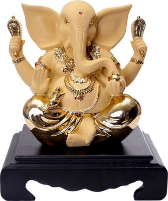 Saanvi Creations Decorative Showpiece - 16 cm(Polyresin, Gold)