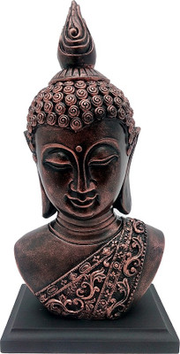 

Art N Hub Buddha Face - Statue With Wooden Base (H- 30 cm) Decorative Showpiece - 30 cm(Polyresin, Wooden, Brown)