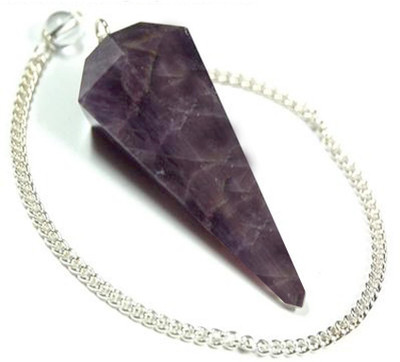 

Excel Blue Purple Amethyst Faceted Pendulum Decorative Showpiece - 10 cm(Stoneware, Purple)
