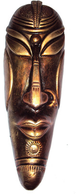 

Hand Artz Terracotta Handmade Wall Hanging Home Decorative Hawaian Mask Decorative Showpiece - 40 cm(Terracotta, Copper)