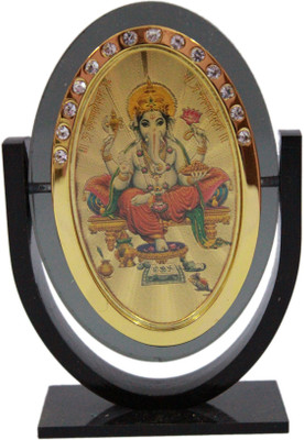 

Creative Gifts Lord Ganesha Idol for Car Dashboard / Home / Office / Perfect Gift Item - 3 x 2.5 inch Decorative Showpiece - 10 cm(Plastic, Multicolor)