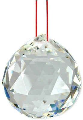 7 Ocean Feng Shui White Crystal Ball 40MM Decorative Showpiece  -  5 cm(Crystal, White)