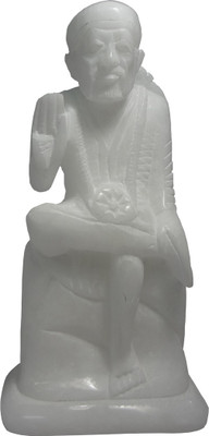 

Avinash Handicrafts White Stone Sai Baba 6.5 inch Decorative Showpiece - 16.5 cm(Stoneware, White)