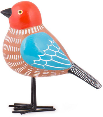 

Chumbak Folk Bird Figurine Decorative Showpiece - 15 cm(Polyresin, Multicolor)