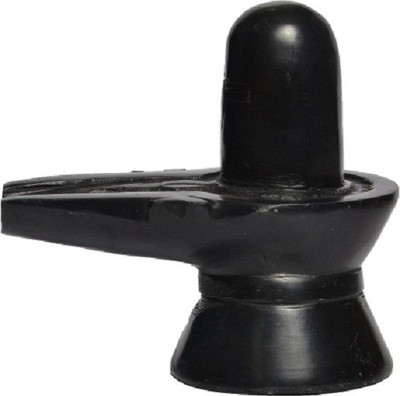 RADHEY Marble Black Pooja Shiv Ling inch 10 Decorative Showpiece  -  25 cm(Stone, Black)