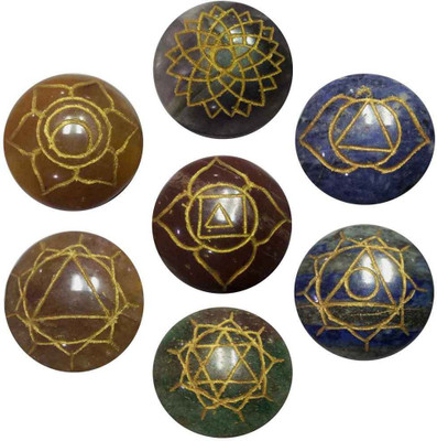 

Aldomin Seven Chakras Symbol Orgone Stone Decorative Showpiece - 0.6 cm(Crystal, Multicolor)