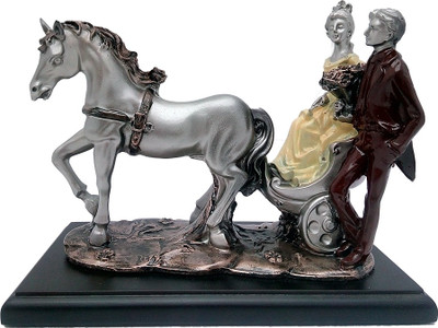 

Art N Hub Beautiful Loving Couple Statue With Wooden Base (Size:L-23 cm) Decorative Showpiece - 18 cm(Polyresin, Wooden, Multicolor)