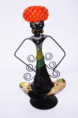

Craftkriti Wrought iron Bottle holder Decorative Showpiece - 53 cm(Iron, Multicolor)