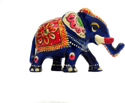

Thart Metel Elephant Colorful Decorative Showpiece - 4.5 cm(Iron, Multicolor)