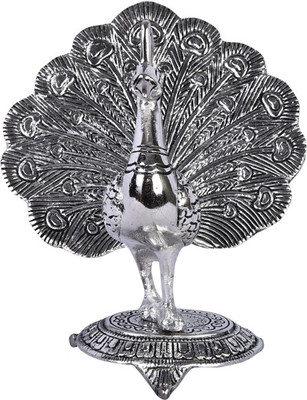 

Etsi Bitsi Silver Dancing Peacock EB_002 Decorative Showpiece - 15 cm(Silver Finish, Aluminium, Silver)