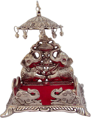 

Etsi Bitsi Divine White Metal God Singhasan Decorative Showpiece - 17.5 cm(Aluminium, Multicolor)