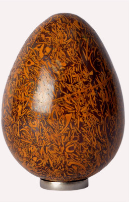

Excel Calligraphy Yellow Mariam Stone Carving Egg Decorative Showpiece - 6 cm(Stoneware, Multicolor)