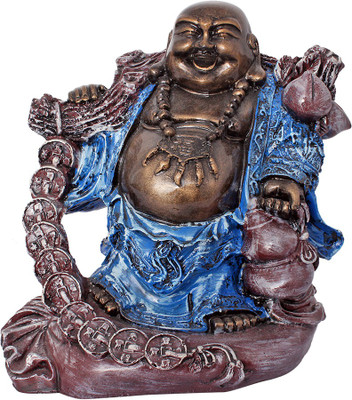 

Art N Hub Fengshui God Laughing Buddha Vastu Statue Home Décor Gift Item Decorative Showpiece - 22 cm(Earthenware, Multicolor)