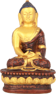 

The Nodding Head Meditating Buddha Idol Decorative Showpiece - 9 cm(Polyresin, Multicolor)