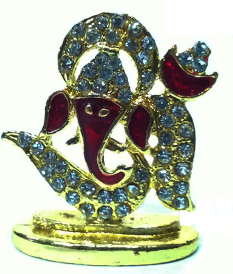 

Swarnim Jewellers Om Decorative Showpiece - 4 cm(Bronze, Red)