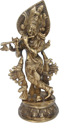 14% OFF on aakrati Krishna Statue Made In Metal Decorative Showpiece - 33 cm(Marble, Brown) 14% OFF on aakrati Krishna Statue Made In Metal Decorative Showpiece - 33 cm(Marble, Brown)
