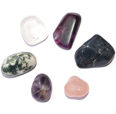 

Reiki Crystal Products 100 % Original Education Tumble Stone Kit Not Dyed Charged By Reiki Grand Master & Vastu Expert Decorative Showpiece - 2 cm(Crystal, Multicolor)