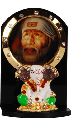

Sigaram Ganesha & Sai Baba For Car Dashboard, Table or Ofice-Desk, Shops and Homes - K274 Decorative Showpiece - 7 cm(Acrylic, Multicolor)