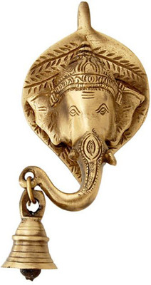 46% OFF on aakrati Lord Ganesh Wall Hanging With Bell Decorative Showpiece - 9 cm(Brass, Gold) 46% OFF on aakrati Lord Ganesh Wall Hanging With Bell Decorative Showpiece - 9 cm(Brass, Gold)