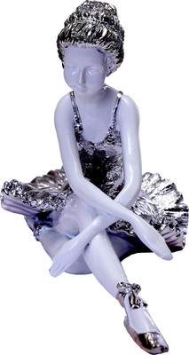 

Saanvi Creations Decorative Showpiece - 30 cm(Polyresin, White, Silver)