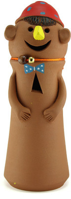 

eKolhapuri Big Smily Face Doll Natural Design Decorative Showpiece - 10 cm(Terracotta, Brown)