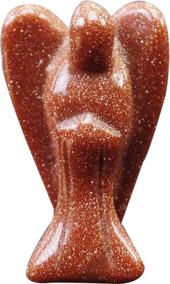 

Excel Spiritual Healing Red Goldstone Stone Carving Angel Figurine Decorative Showpiece - 5 cm(Stoneware, Red)