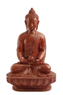

AV Décor Resting Buddha Decorative Showpiece - 43.18 cm(Microfibre, Maroon)