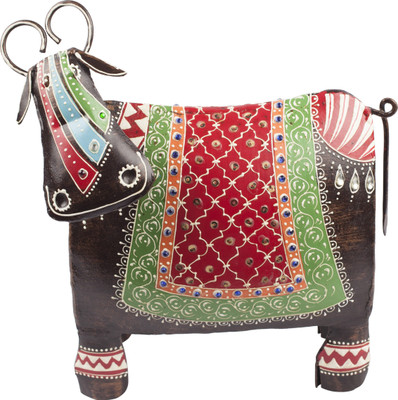 

Emboss Culture Decorative Showpiece - 7 cm(Cast Iron, Multicolor)