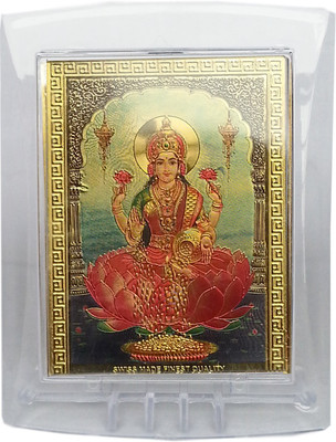 

Gold Art 4 U Laxmi Lord Gold Foil Decorative Showpiece - 11 cm(Gold Foil, Multicolor)