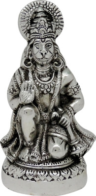 

Jupiter Elite Hanuman Ji Decorative Showpiece - 16 cm(Aluminium, Silver)
